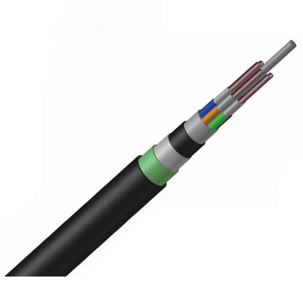 12 24 48 96 144 Cores GYFTY53 Loose Tube Laye Staranded Non-Metallic Reinforced Core Light Armored F