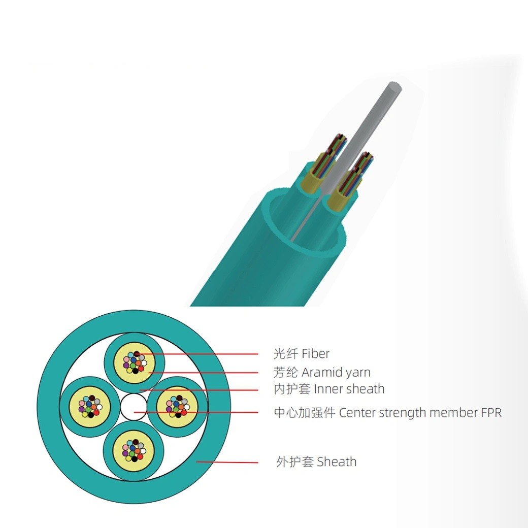 MFC Indoor Multi-Core Micro Fiber Optical Cable ≥24 Core