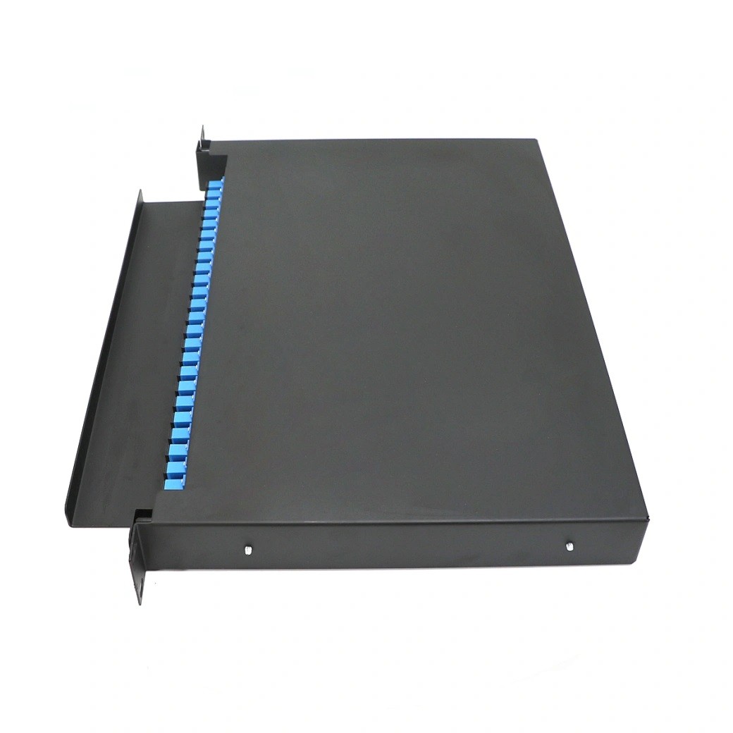 Wall mounted 24 Port Fiber Optic Terminal Box LC Duplex Fiber Adapters