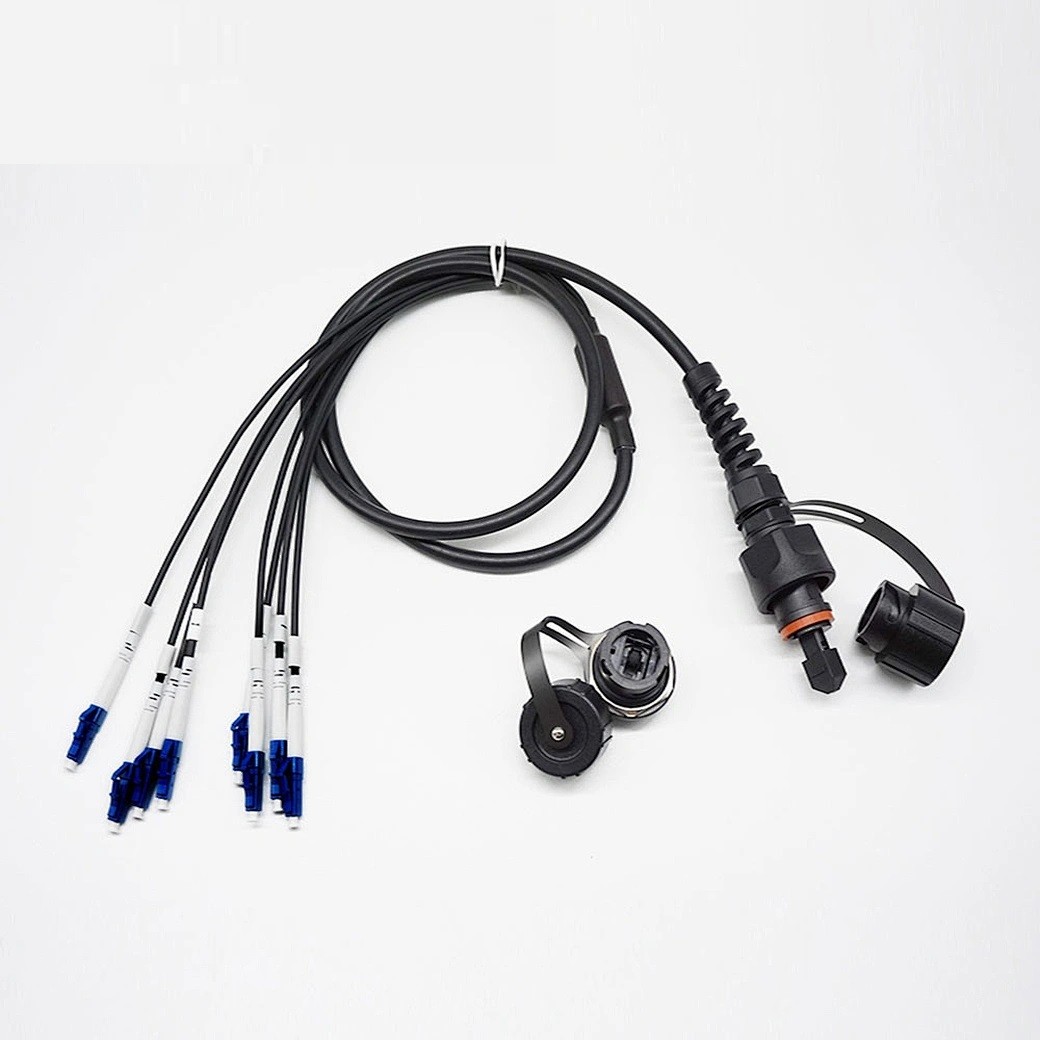 PE, LSZH Waterproof Duplex IP67 ODVA -LC Fiber Optic Patch Cable