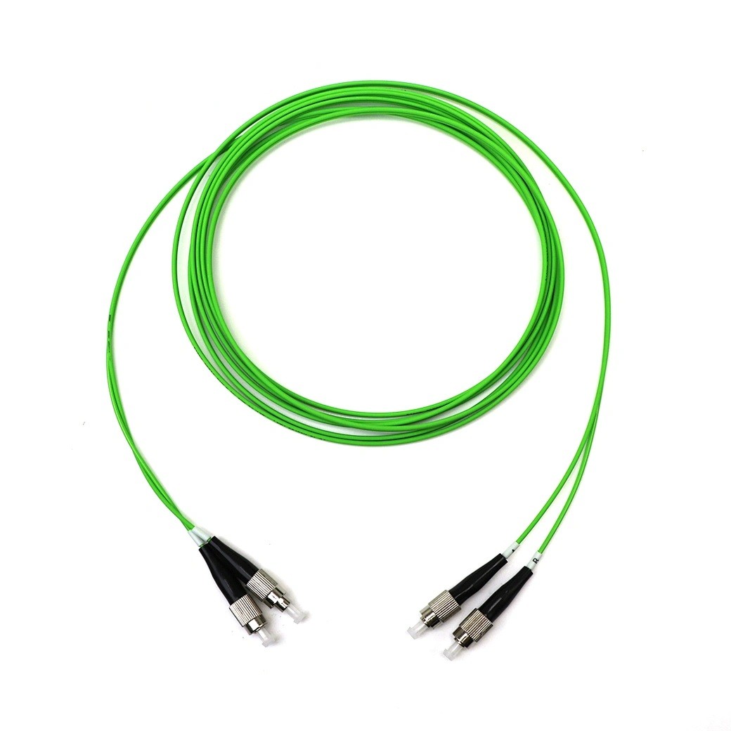 Fiber FC - FC Fiber Optic Patch Cord Green Jacket Multimode DX Duplex OM5