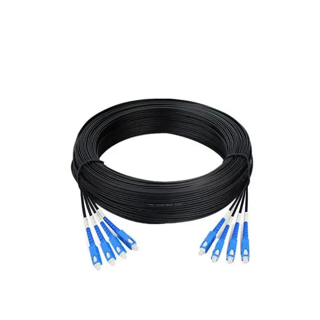 100m FTTH Drop Cable With LC SC Connector Outdoor Fiber Optic Patch Cord