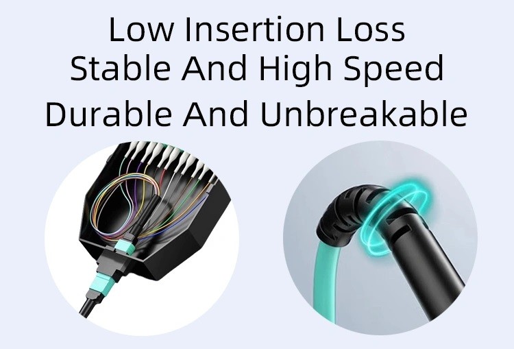MPO - MPO OM3 OM4 Factory price PVC LSZH fiber optic patch cord