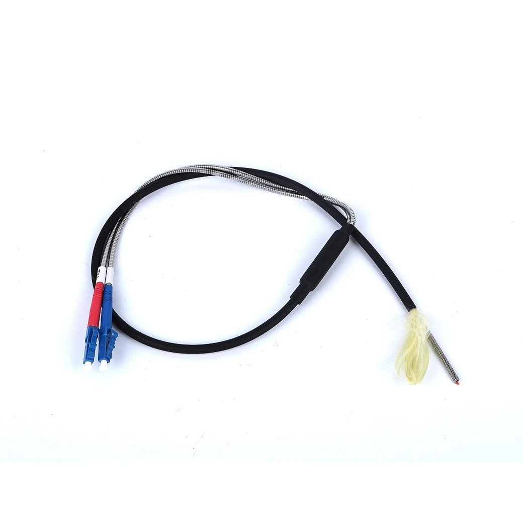 LC Anti Bite Fiber Optical Pigtail with steel Armored Low insertion loss and high return loss
