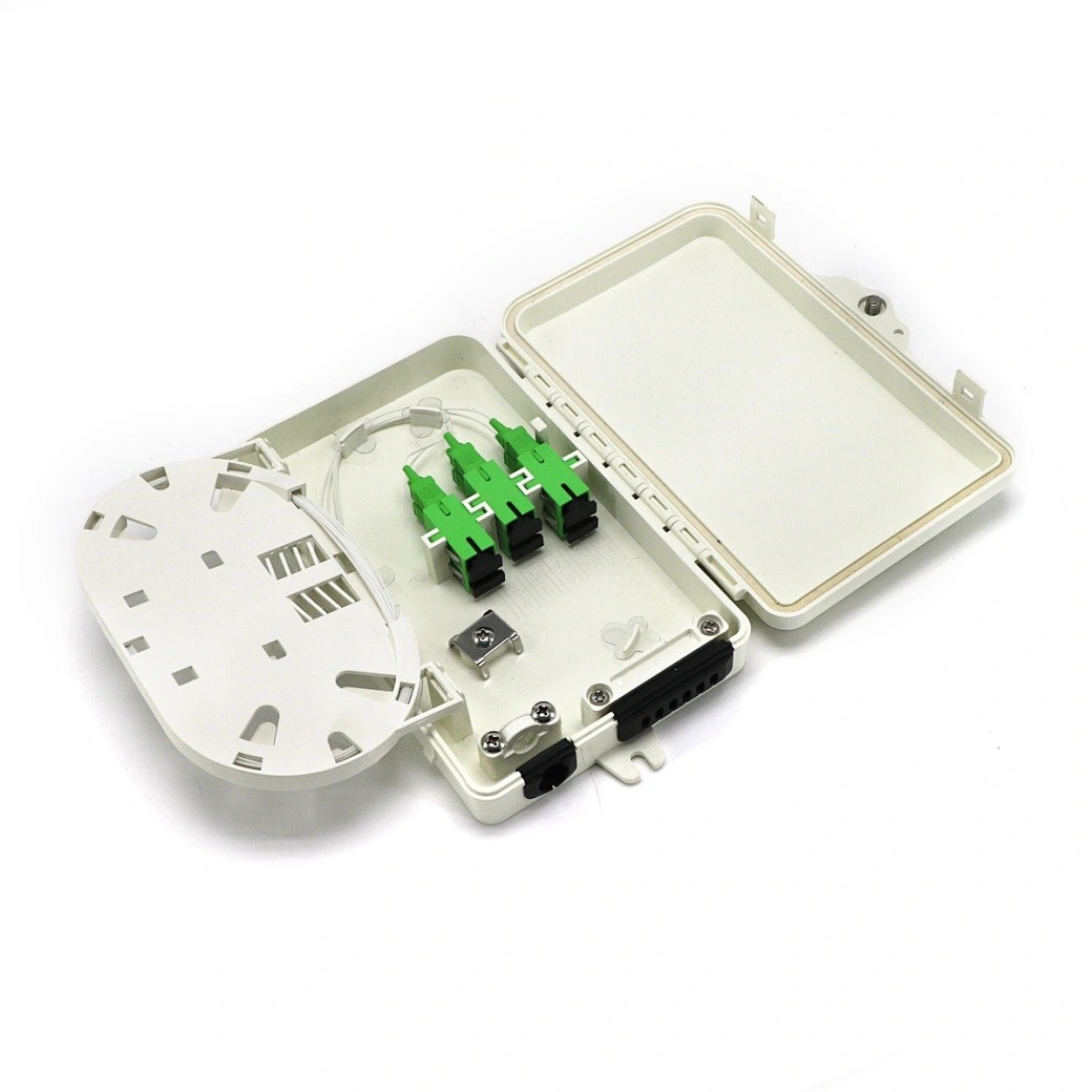 4 Core Fiber Optic Distribution Box For Outdoor FTTH Drop Cable Optical Termination Box