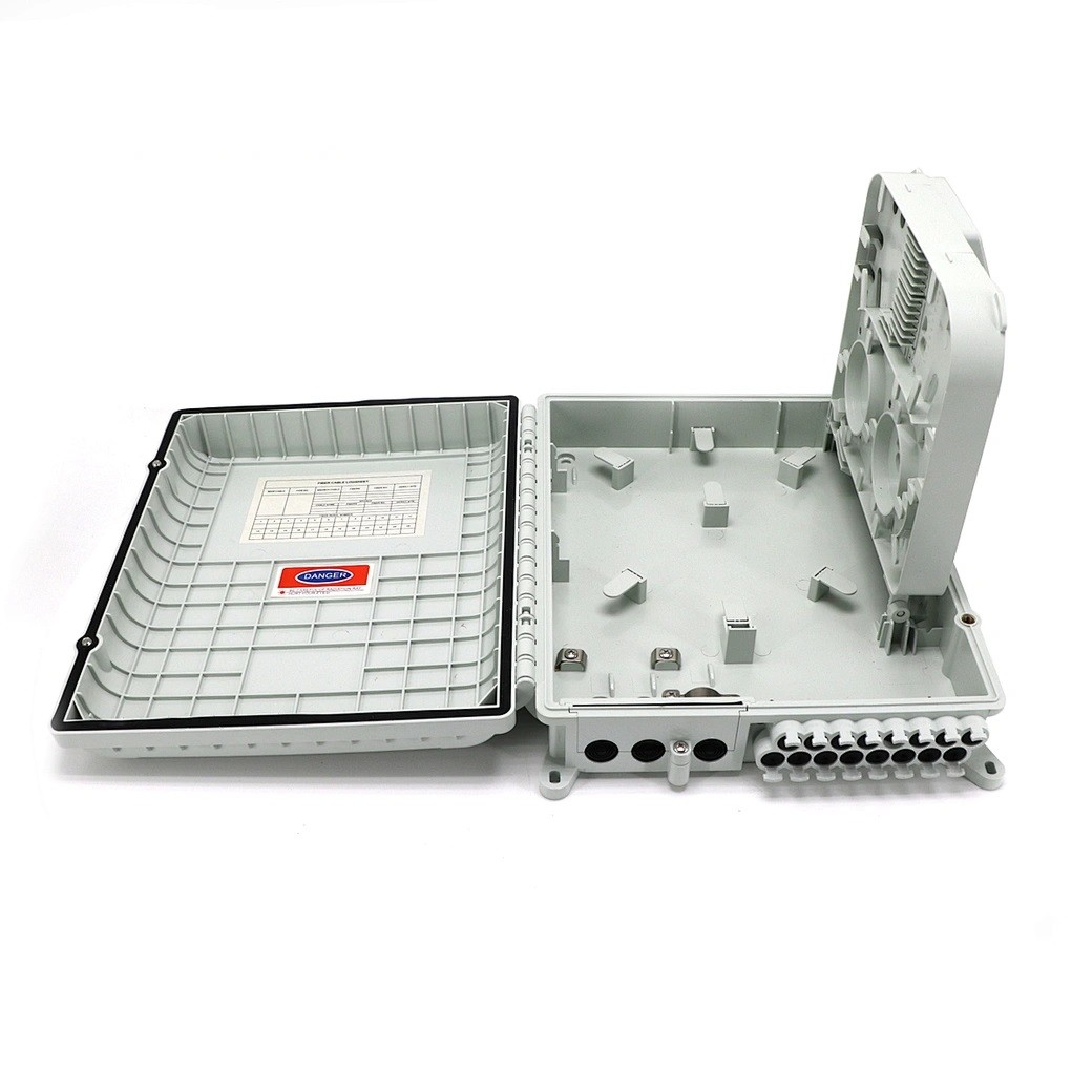 Outdoor FTTH 16 Core Empty Full loaded Fiber Optic Distribution Box ABS Material
