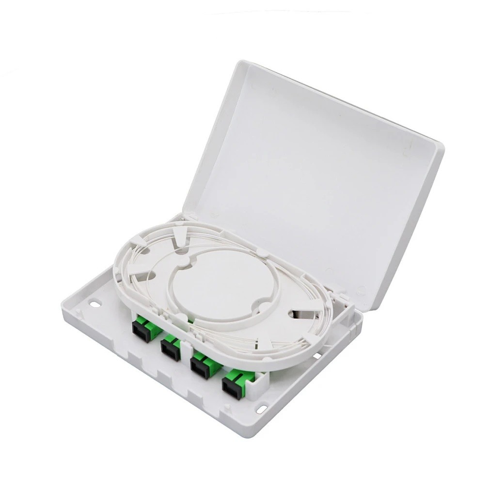 White Case Mini Desktop Fiber Optic Terminal Box For FTTH Network